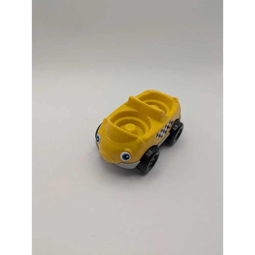 Fisher Price Little People Yellow Taxi Cab‎ Car 2 Seater 2001 Mattel Toy Vehicle